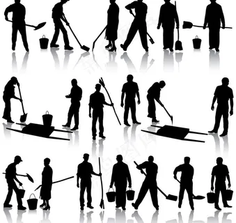 建筑工人剪影图片 建筑工人剪影图片