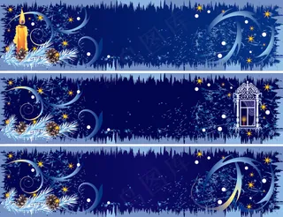 圣诞节banner矢量图下载
