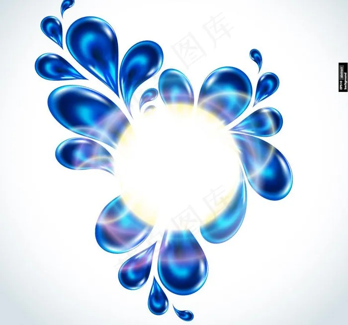 动感水花纹图片eps,ai矢量模版下载