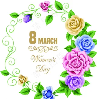 花朵花纹边框图片