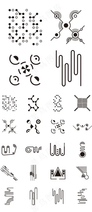 2017科技感抽象线条点状矢量素材