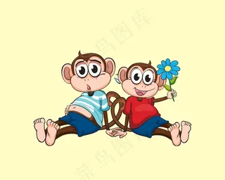 卡通动物猴子