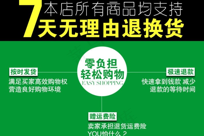 7天无理由退换货psd模版下载