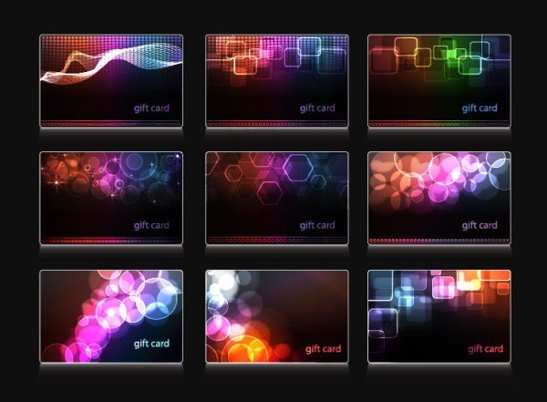 炫动光线卡片背景矢量素材-2
