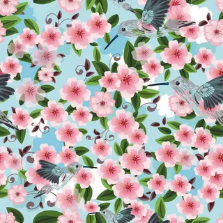 卡通可爱北欧童话梦幻儿童动物无缝平铺背景头像印刷矢量图片素材