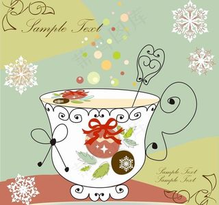 可爱花纹花朵 咖啡杯图片