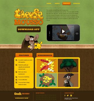 国外经典复古的卡通网站专题模板PS...