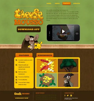 国外经典复古的卡通网站专题模板PS...