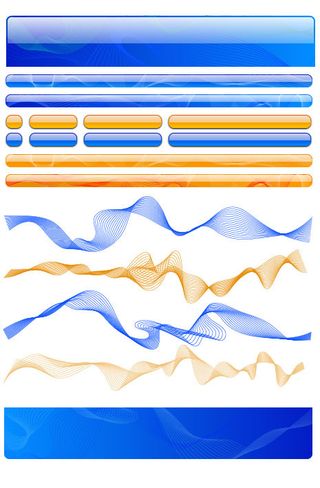 矢量素材曲线小图标