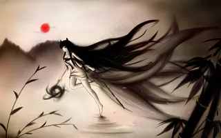 九尾狐 水墨画 LOL 英雄联盟插...