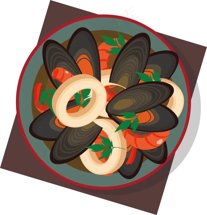 卡通插画生蚝海报png图片下载psd模版下载