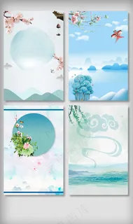 唯美中国风春季春天海报背景 唯美中国风春季春天海报背景
