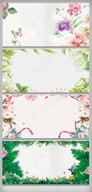 春季上新春天淘宝天猫直通车展板背景