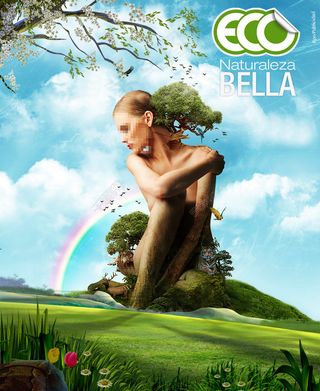 经典绿色春天创意设计PSD图片素材