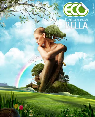 经典绿色春天创意设计PSD图片素材