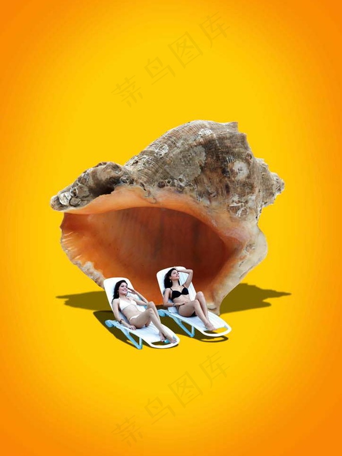 美女晒太阳图片