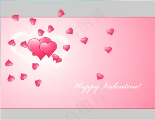 粉色红心flash情人节动画