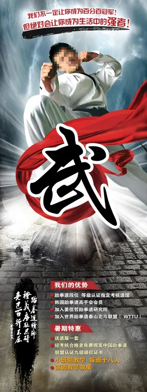 武术招生展架 武术招生展架