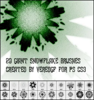 20款高清晰漂亮雪花PS笔刷