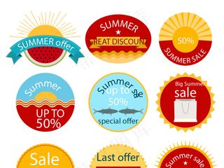 图标标签设计ai矢量素材合集