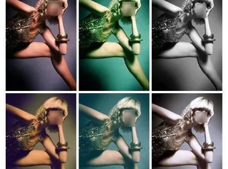 漂亮的人像调色ps动作图片