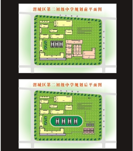 学校规划图cdr矢量模版下载