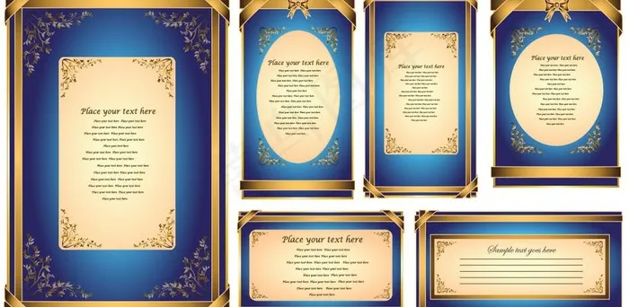 华丽欧式金色古典花纹 底纹 边框 ...