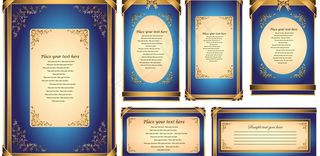 华丽欧式金色古典花纹 底纹 边框 ...