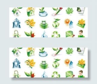 三维矢量图标主题