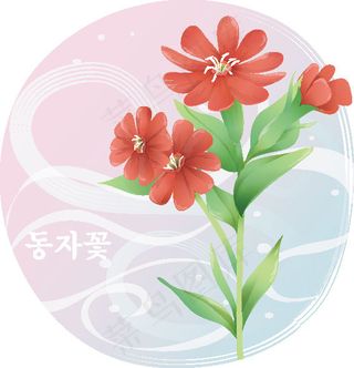 向量琴叶珊瑚植物