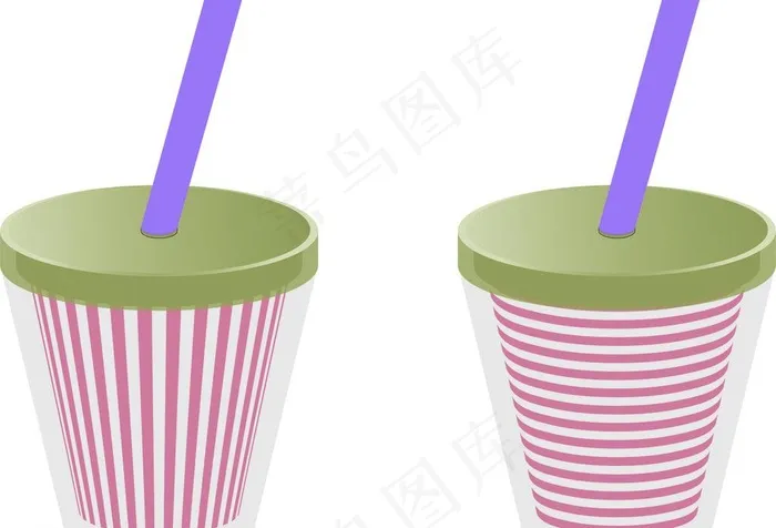 双层吸管杯图片ai矢量模版下载