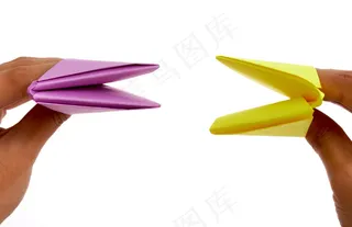 折纸的嘴交谈或讨论