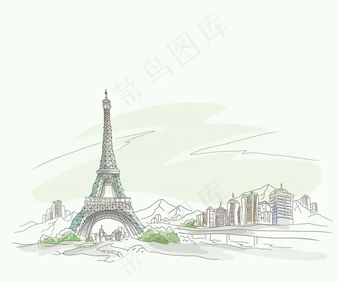 铁塔插画
