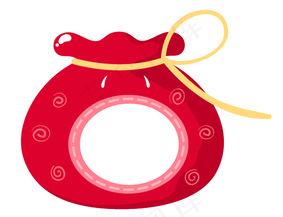 卡通金币红包透明背景免扣素材
