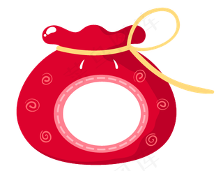 卡通金币红包透明背景免扣素材
