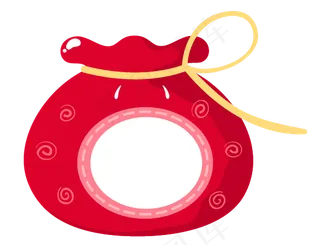 卡通金币红包透明背景免扣素材
