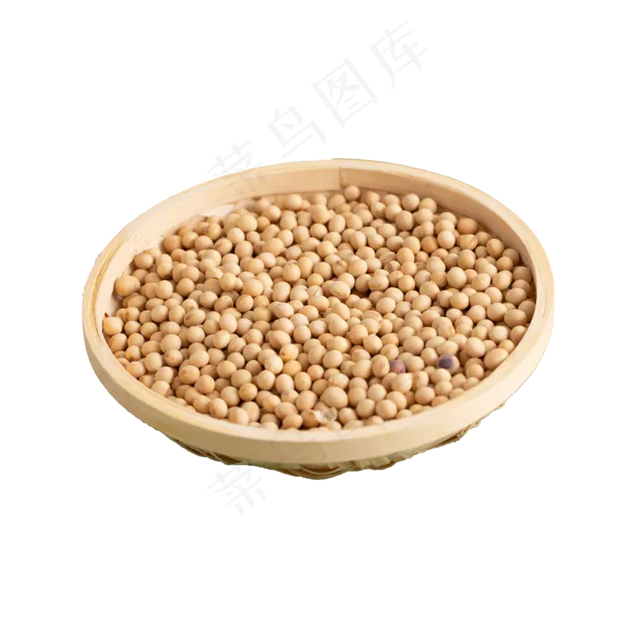一碗黄豆实拍免抠