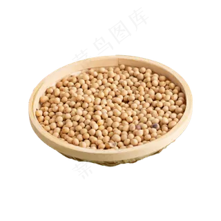 一碗黄豆实拍免抠