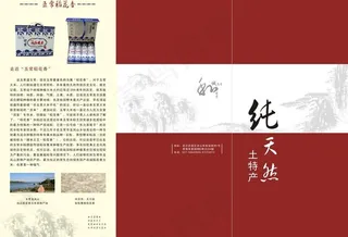 土特产三折页图片