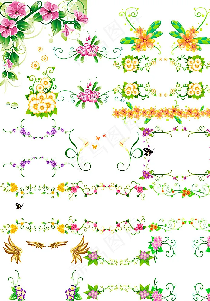 花纹 边框 素材图片psd模版下载