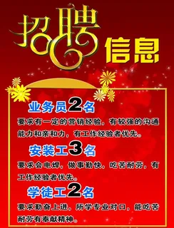 招聘样板设计psd素材