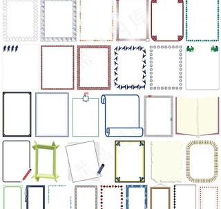 报头边框便条便签框图片