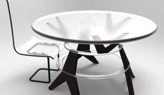 玻璃桌子和椅子