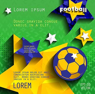 矢量足球星星背景