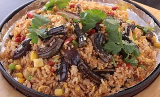 铁板锡纸黄鳝炒饭图片