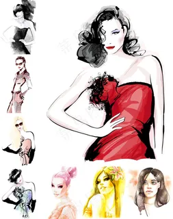 时尚美女插画矢量图 时尚美女插画矢量图