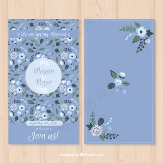 可爱的花，装饰的结婚证