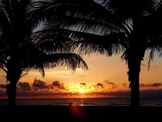 日出日落 大海 海滩图片