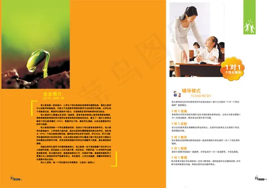 教育机构简介psd模版下载