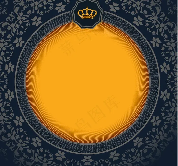 欧式花纹 圆形边框图片eps,ai矢量模版下载